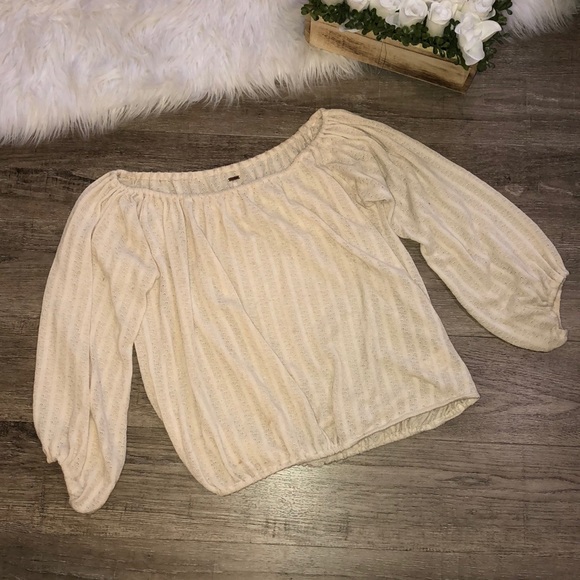 Free People Sweaters - Free People Off The Shoulder Boho Sweater D3